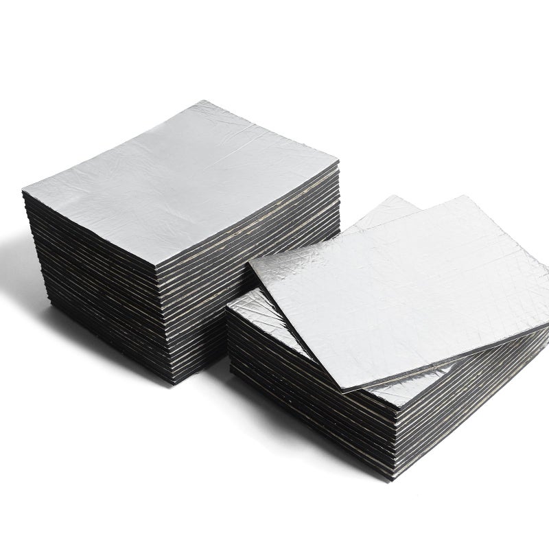 AggSound 394mil 55sqft Car Sound Deadening Material Aluminum Foil Adhesive Foam Sheets Sound Deadening Mat Car Heat Shield Hood Insulation Sound Dampening Panels Sound Proof Foam Panels for Walls
