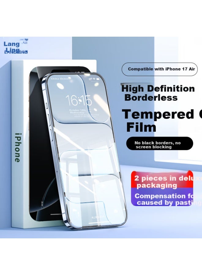 Langling Tempered Glass Screen Protector For Iphone 17 Air, Apple 17 Air Phone Film, Hd Glass Anti-drop Wear-resistant Anti-fingerprint Protective Film - Image 1