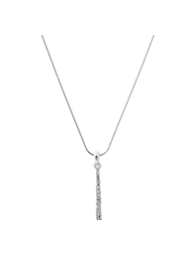 SpinningDaisy Silver Plated Woodwinds Musical Instrument Necklace (Flute) - Image 4