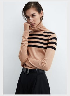 Turtle Neck Strip Sweater