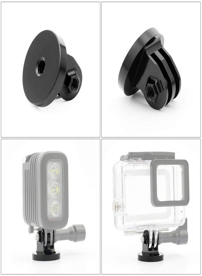 GetZget® Aluminum Screw Tripod Mount Adapter Compatible with Gopro Hero, Xiaomi, insta360, DJI Osmo Action Camera Accessories (Black) - Image 4