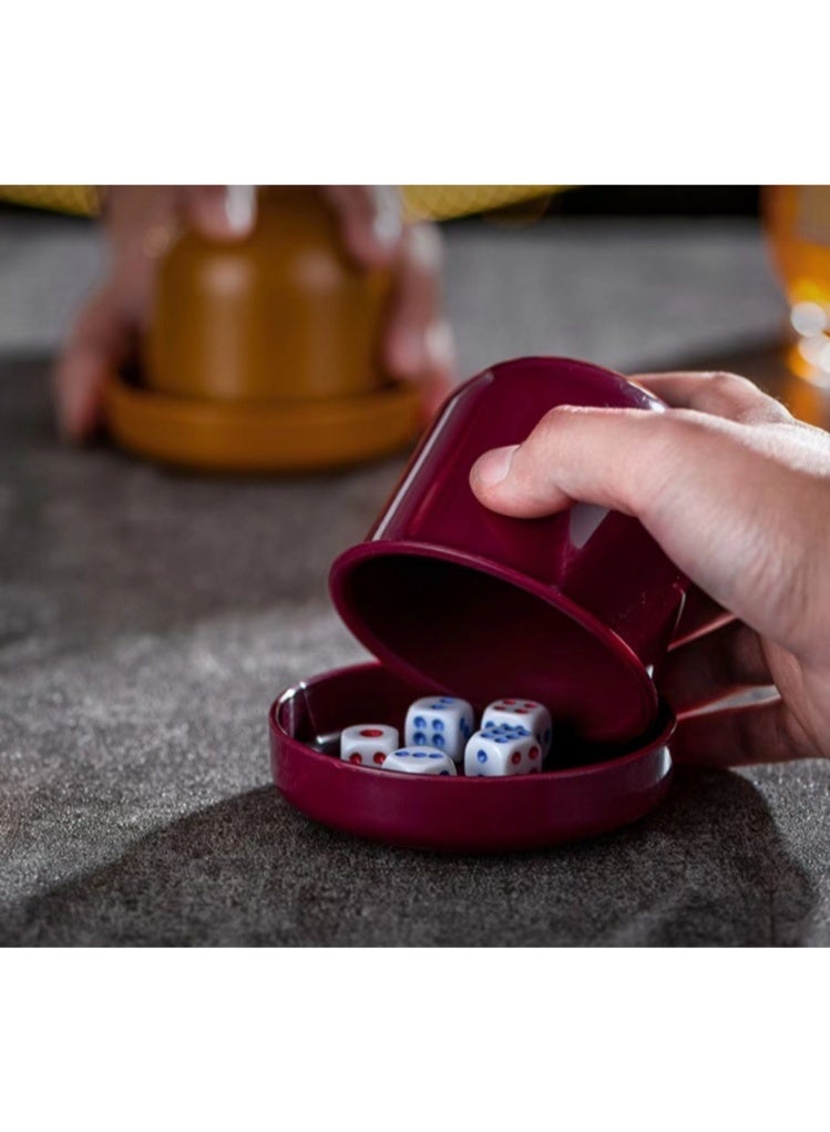 Beauenty 4 pcs，Random Color,Premium Dice Cup Set with Base, Dice Shaker and Dice for Game Entertainment Use - Image 2
