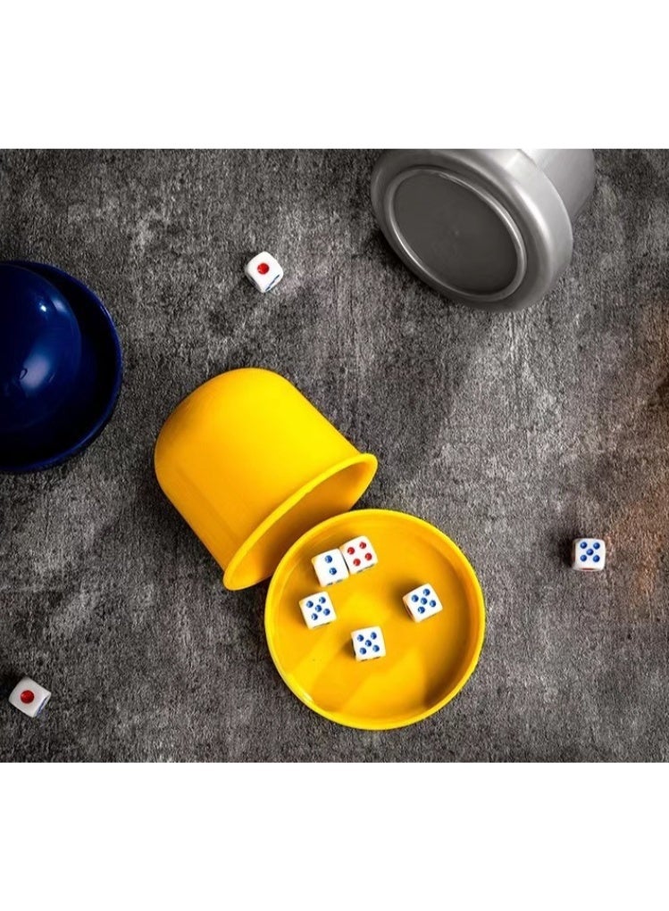 Beauenty 4 pcs，Random Color,Premium Dice Cup Set with Base, Dice Shaker and Dice for Game Entertainment Use - Image 3