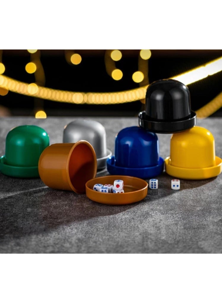 Beauenty 4 pcs，Random Color,Premium Dice Cup Set with Base, Dice Shaker and Dice for Game Entertainment Use - Image 4