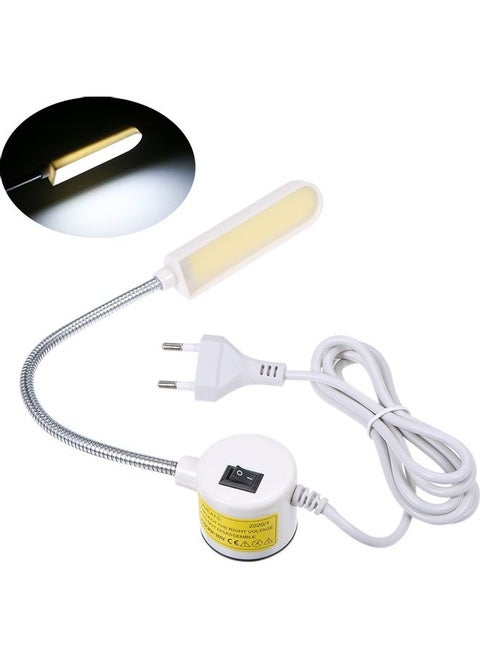 Fixed Base Bendable LED Table Lamp with Adjustable Brightness White