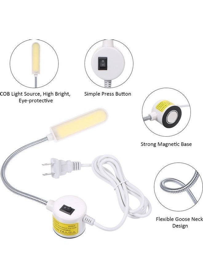 NIBEMINENT - Fixed Base Bendable LED Table Lamp with Adjustable Brightness White - Image 1