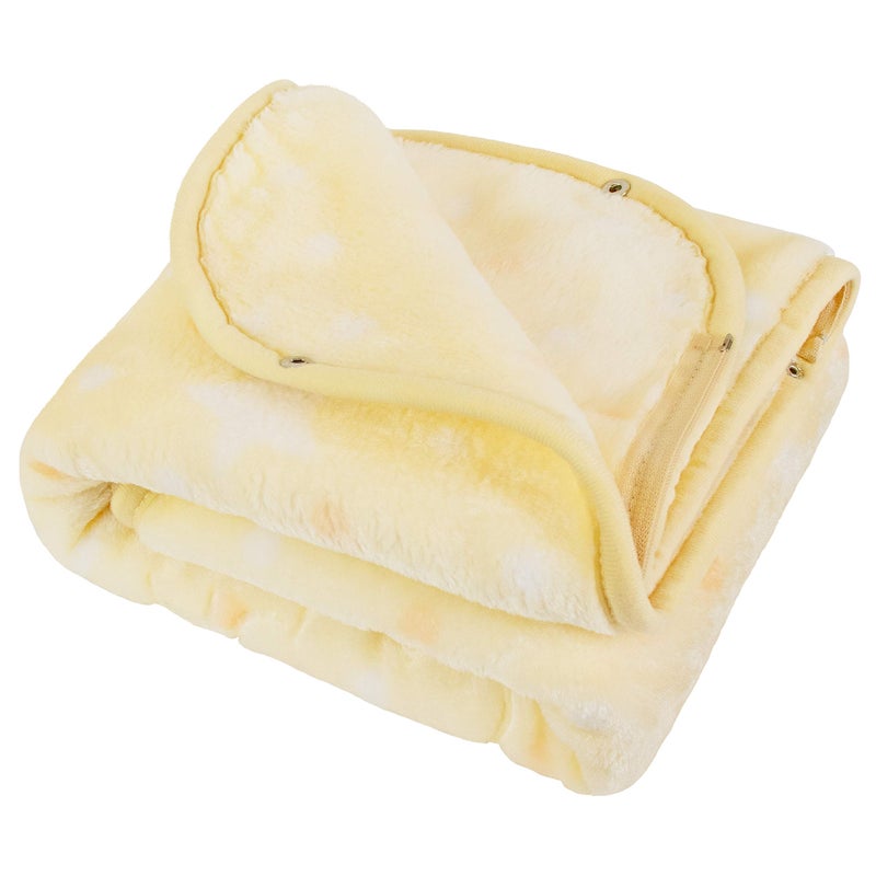 JOIE BEAN Swaddle Blanket for Baby Newborn Girl Boy, Wearable Fleece Infant Sleep Sack Blanket, Soft Fuzzy Warm Baby Crib Swaddle Wrap Blanket or 0-3 Months, 3-6 Months, Yellow - Image 1