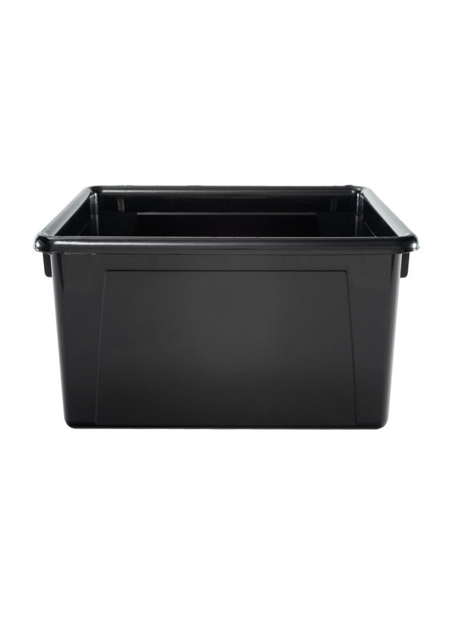 Storex School Smart Sturdy Plastic Storage Tray, Multifunctional Design for Classroom, Home, and More, Letter Size, Black - Image 3