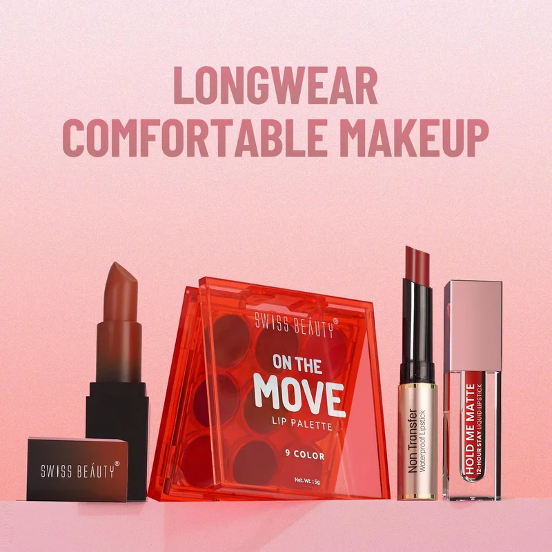 Swiss Beauty Swiss Beauty HD Matte Lipstick | Intense Pigment | Creamy Matte Finish | 8-Hour Stay | 12-Hour Moisturisation | Effortless Glide | Fresh Red Shade-17 3.5g