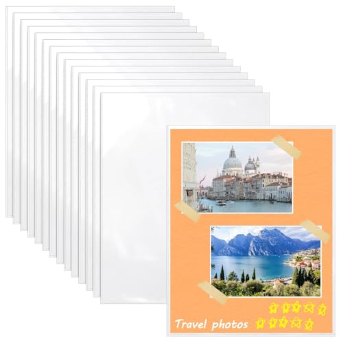 VOKOY 50 Pack No Holes Plastic Sleeves for Paper 8.5x11 Inch, Letter Size Clear Heavy Duty Paper Sleeves, Sheet Protectors for Documents, Artworks, Pictures, Cards (50Pcs) - Image 1