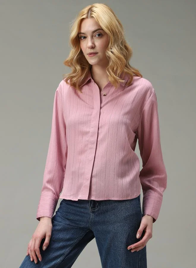 أوجيدر بلوزة بتفاصيل بارزة الملمس وأزرار جانبية