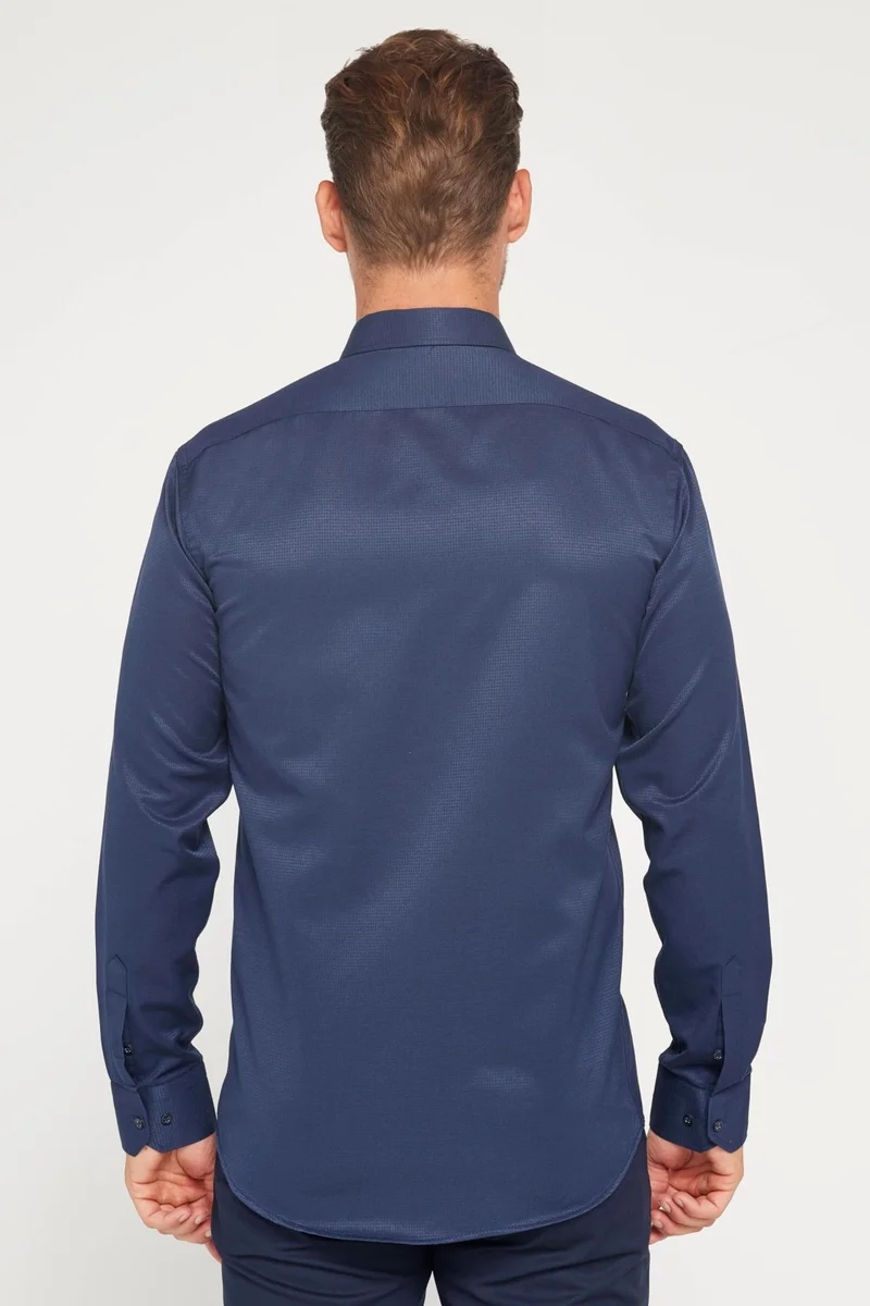 Tudors Modern Slim Fit Cotton Easy Iron Dobby Men's Shirt