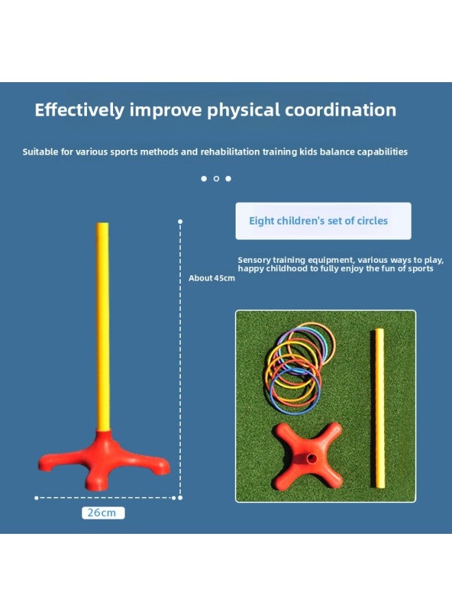 Kindergarten Outdoor Sports Equipment Children's Outdoor Sports Equipment Ring Toys Stacking Loop Ring-Color:4 Loops For 16 Loops  - Image 4