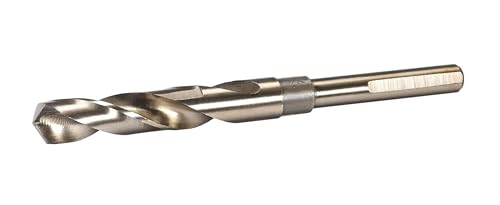 NACX 14mm Reduced Shank Cobalt Drill Bit, HSS 6542 High-Speed Steel Twist Drill Bits with 1/2” Shank for Stainless Steel Alloy Metal Plastic Wood - Image 1