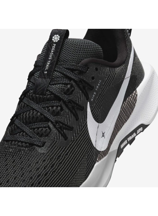 Nike Pegasus Trail 5 Unisex Running Shoes - Black/ White