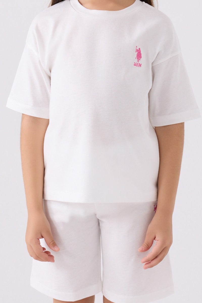 U.S. Polo Assn. Girls' Ecru Bermuda Set  - Image 4