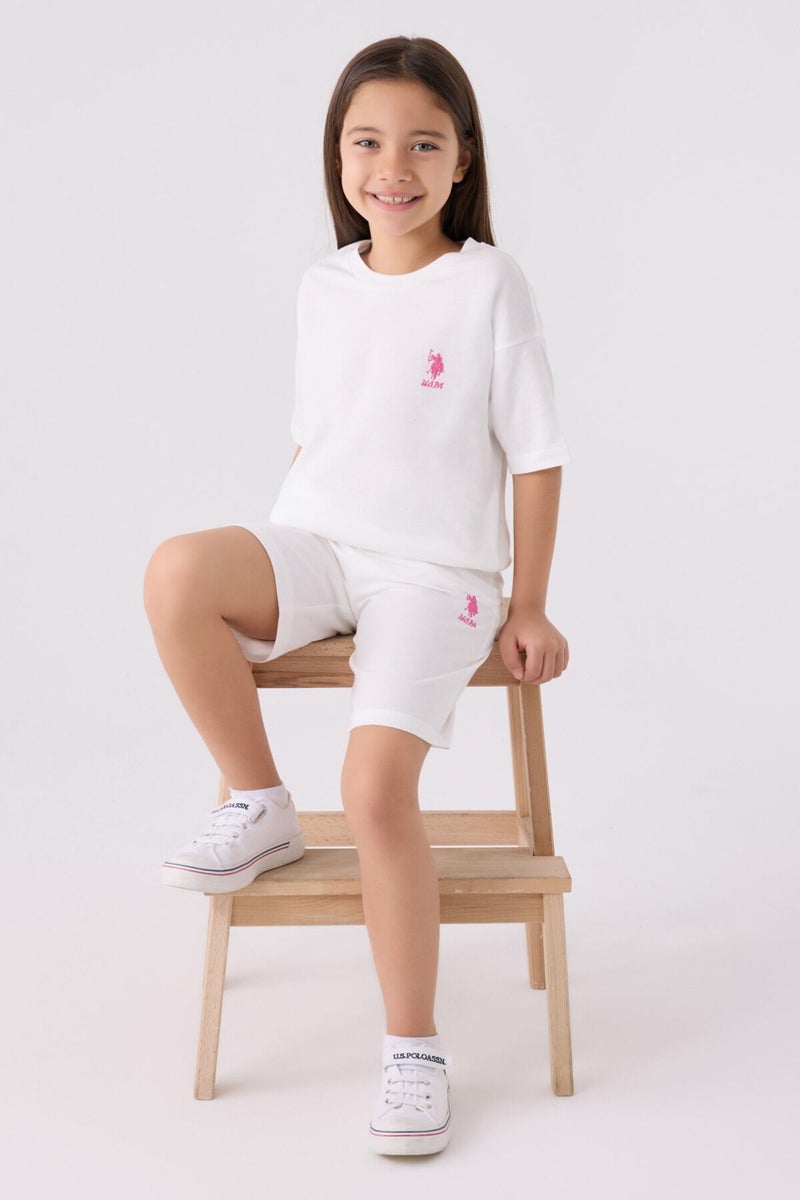 U.S. Polo Assn. Girls' Ecru Bermuda Set  - Image 3