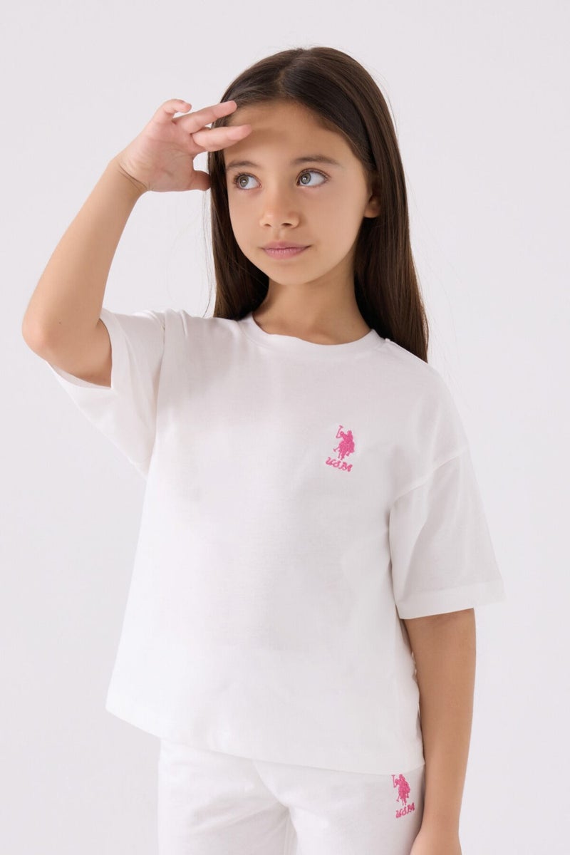 U.S. Polo Assn. Girls' Ecru Bermuda Set  - Image 2
