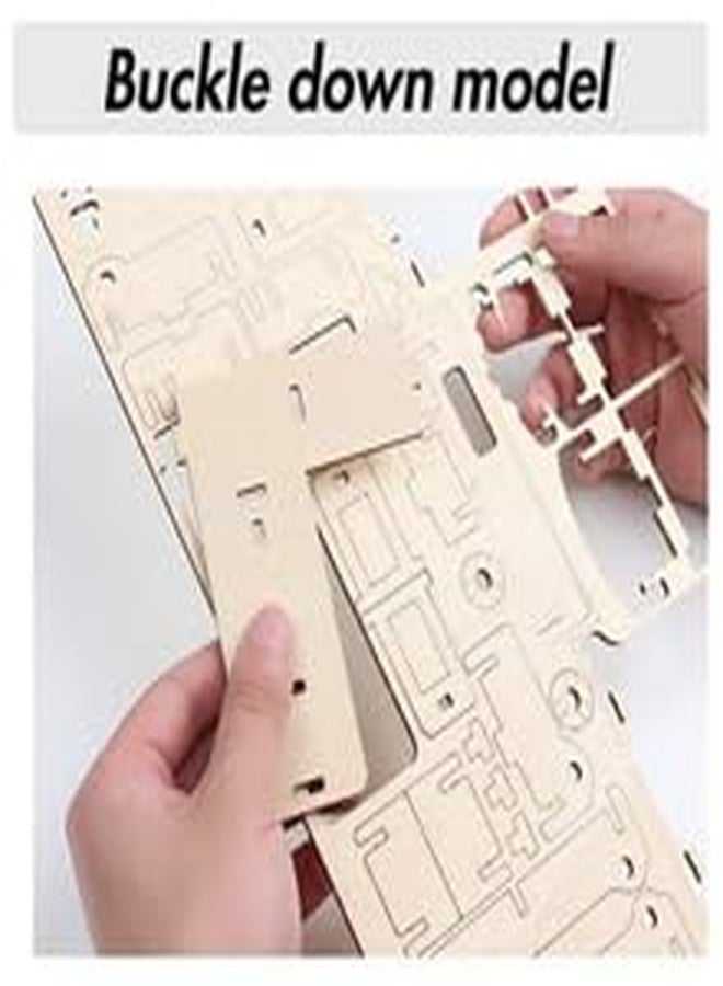 CUTEROOM Dollhouse Furniture - Laser Cut Wooden 3D Puzzle Miniature Doll House Kit House Furniture Set - 34 Pieces - Image 2