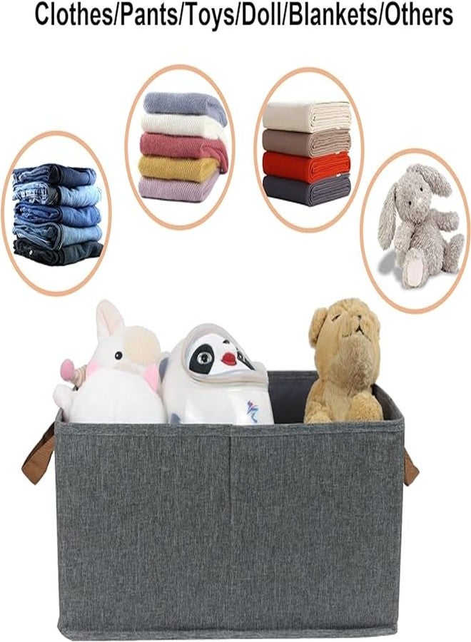 ELRINZA Collapsible Fabric Storage Cubes Organizer with Handles Foldable Storage Baskets for Organizing Toys, Books, Shelves, Closet, Large Storage Box with Handles - Image 4