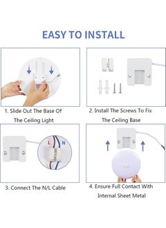 Goeco LED Ceiling Light Motion Detector, 36w Modern Round Ceiling Led Lamp Waterproof Led Ceiling Light for Outdoor, Bathroom  - Image 3