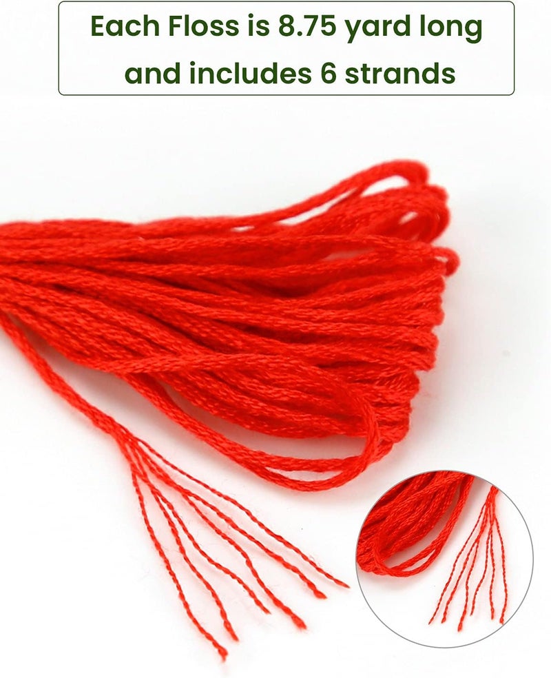 Caydo 447 Color Embroidery Floss, Cross Stitch Threads with 20 Pieces Floss Bobbins for Friendship Bracelets Arts DIY Crafts - Image 4