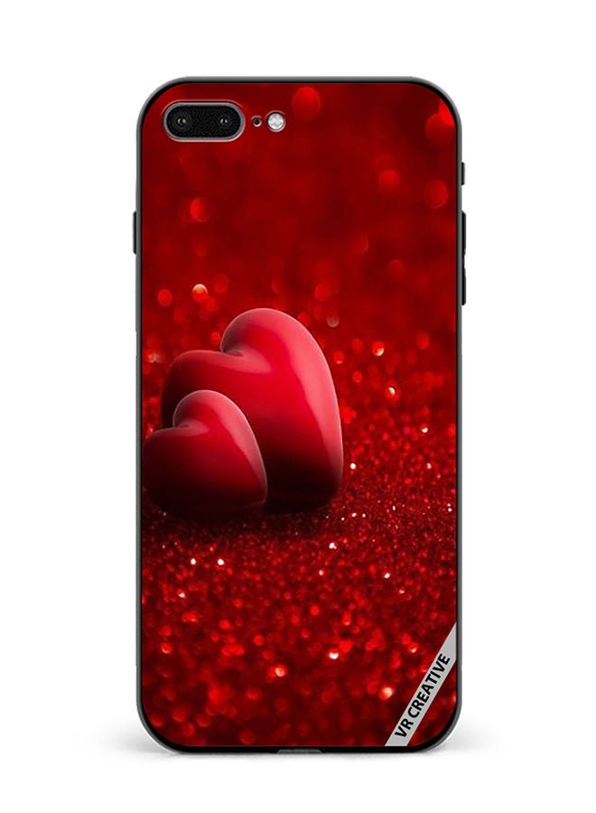 VR CREATIVE Protective Case Cover For Apple iPhone 7 Plus/8 Plus Two Red Heart Design Multicolour - Image 1