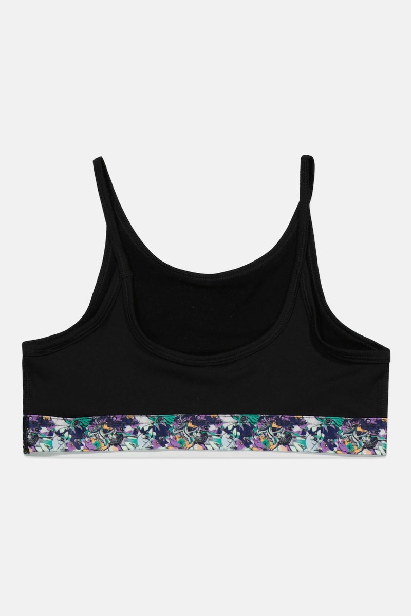 Nike سوتيان رياضي غير مبطن للفتيات، أسود - Image 2