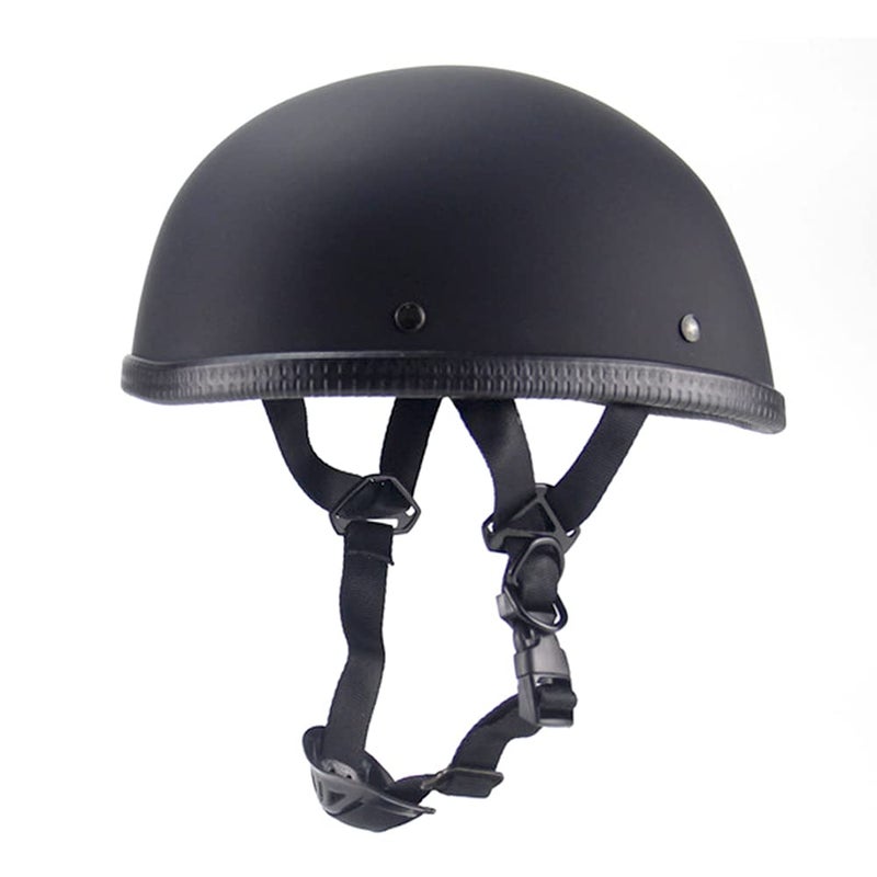 Woljay Motorcycle Half Helmet Beanie Cruising Skull Cap Small Helmets for Motorbike Scooter Chopper Moped Scooters Electric Small Matte Black