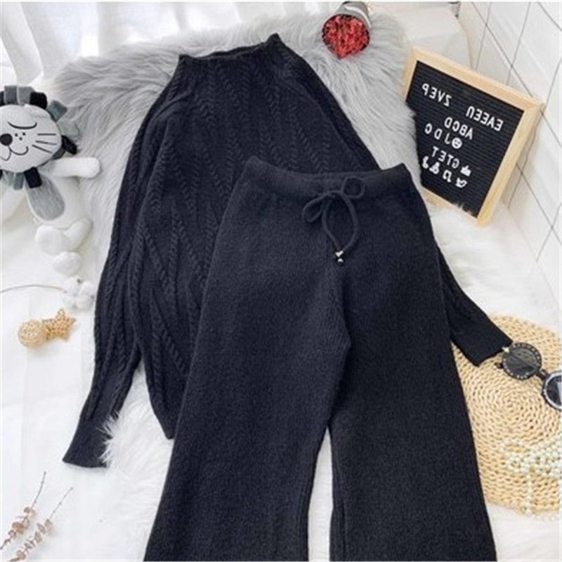 2024 Elegant Knit Tweed Set Women Peacock Blue  - Image 2