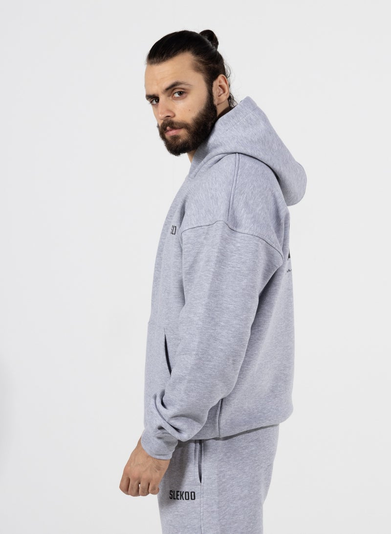 Slekoo Slekoo Oversized Hoodie for Men & Women, Unisex Cotton Fleece Pullover Sweatshirt, Winter 2025 Collection, Casual Streetwear Fashion Sweater  - Image 3