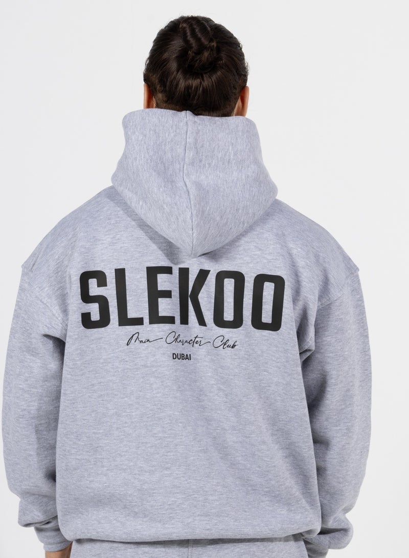 Slekoo Slekoo Oversized Hoodie for Men & Women, Unisex Cotton Fleece Pullover Sweatshirt, Winter 2025 Collection, Casual Streetwear Fashion Sweater  - Image 2
