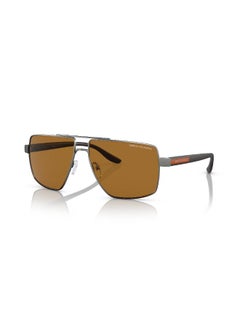 Armani Exchange Full Rimmed Pilot Sunglasses 0AX2037S 60 600383  - Image 1