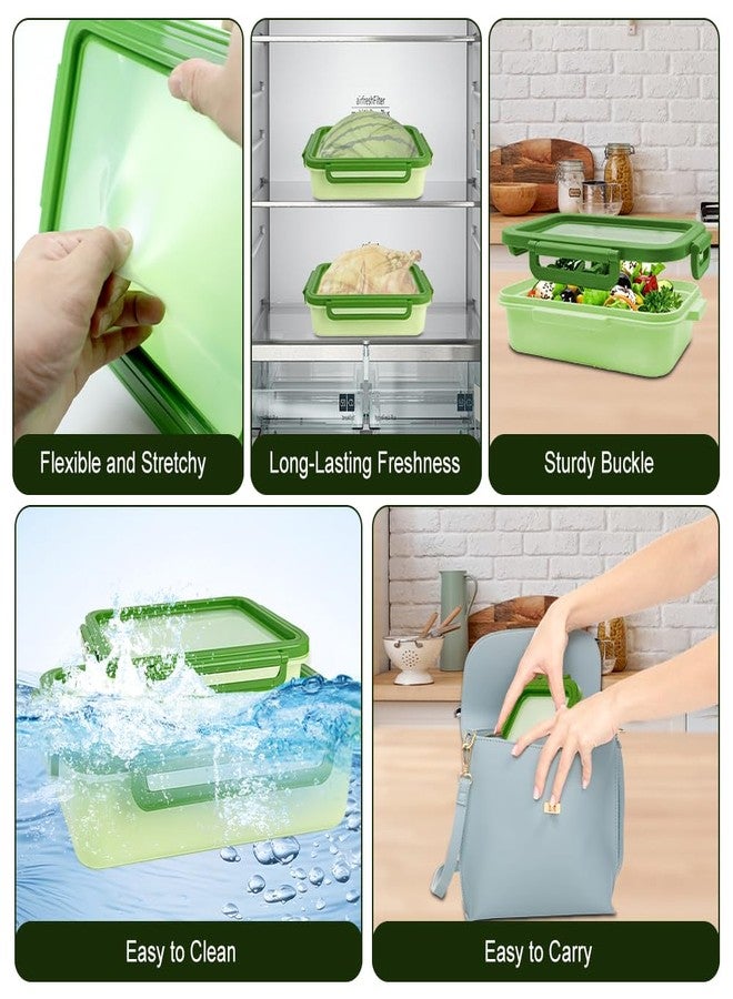 Abnaok 2PCS Reusable Large Fruit And Veggie Savers, Silicone Fruit Storage Box, Fruit Storage Pods For Food Saver, Ideal For Roast Chicken, Garlic, Onions, Lemons, Watermelon and Potatoes - Image 3