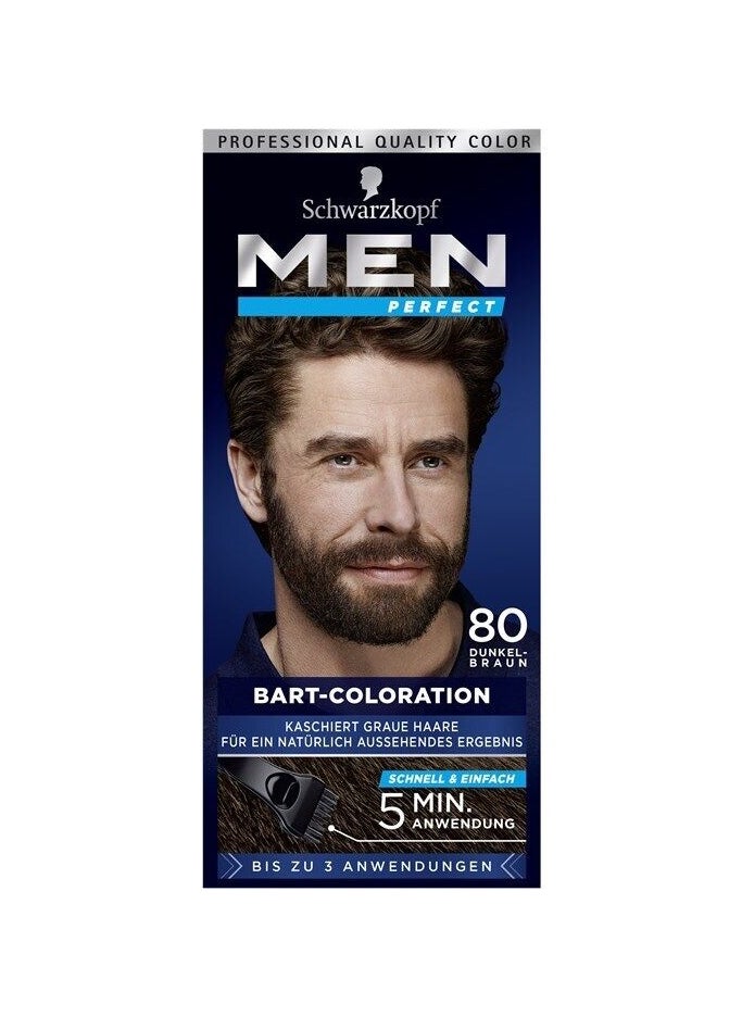 Schwarzkopf Schwarzkopf Men Perfect Beard Color Dark Brown 80, 30ml  - Image 2