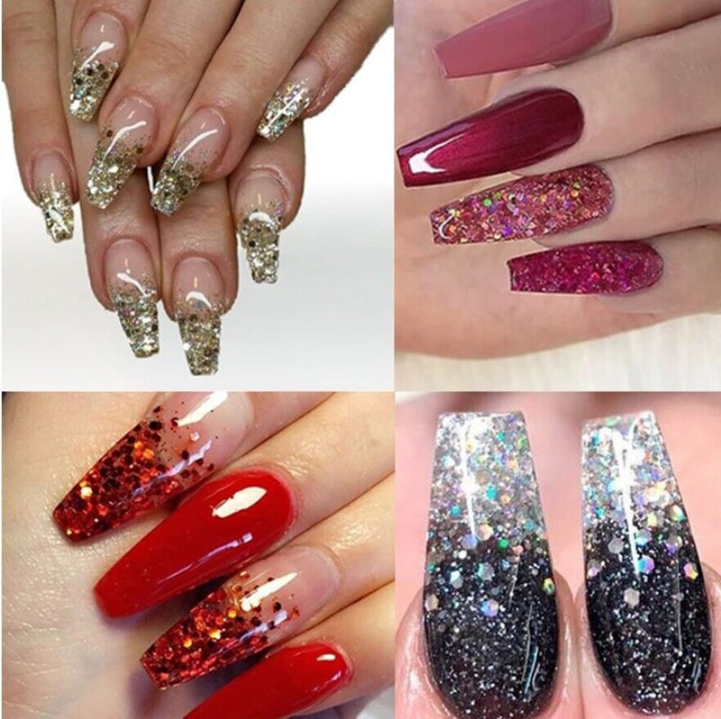 S.A.V.I SAVI 12 Jars Set Different Colors Small Sequins Nail Art Design DIY Manicure Nail Accessories for Decoration - Image 3