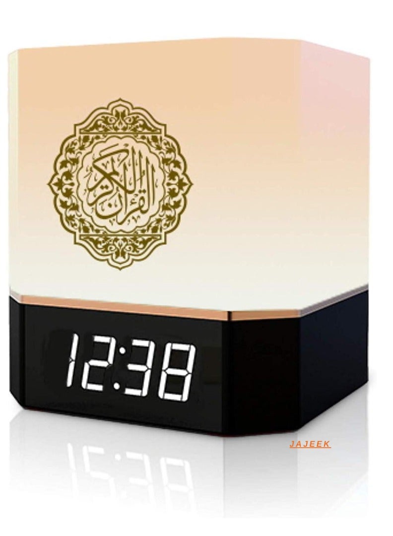 JAJEEK Quran Speaker with Lamp & Clock – 14 Language Translations, 18 Reciters, Azaan Settings & Mobile App Control, Perfect Islamic Gift for All Ages  - Image 1