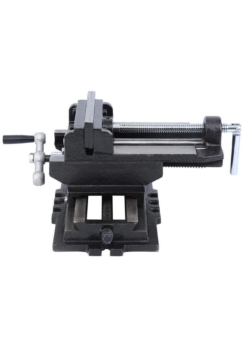 Iglobalbuy Iglobalbuy 5 Cross Slide Vise 5 inch Jaw Width XY Compound Milling Drill Press Bench Mount Clamp Vice Clamping Holder for Woodworking Milling Drilling  - Image 2