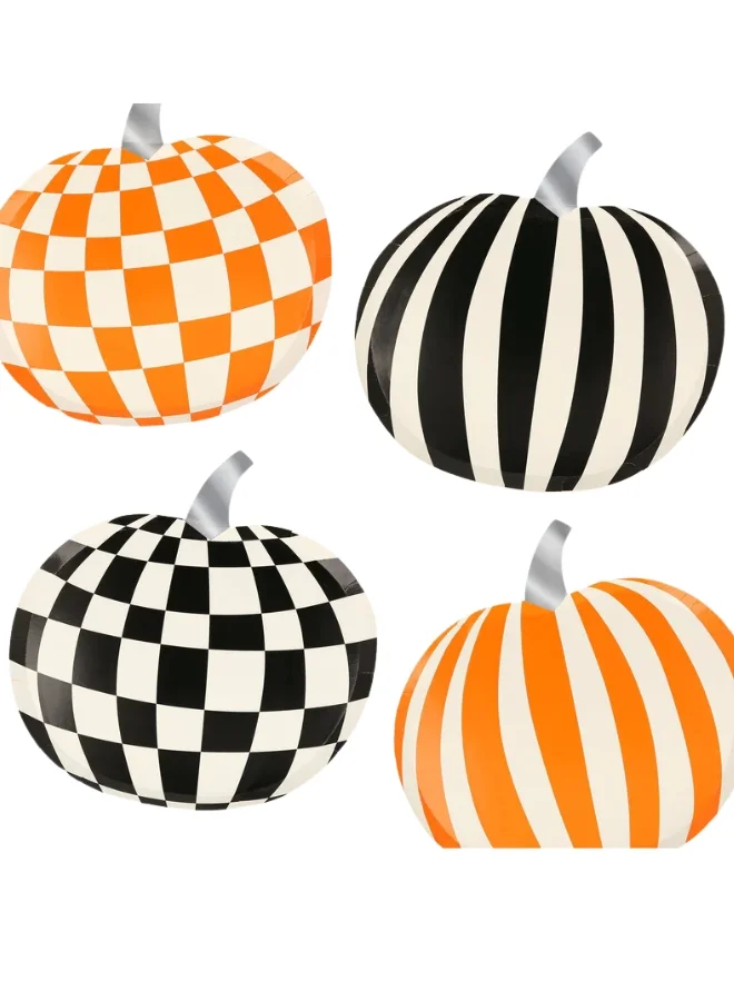 Meri Meri Mod Pattern Pumpkin Plates