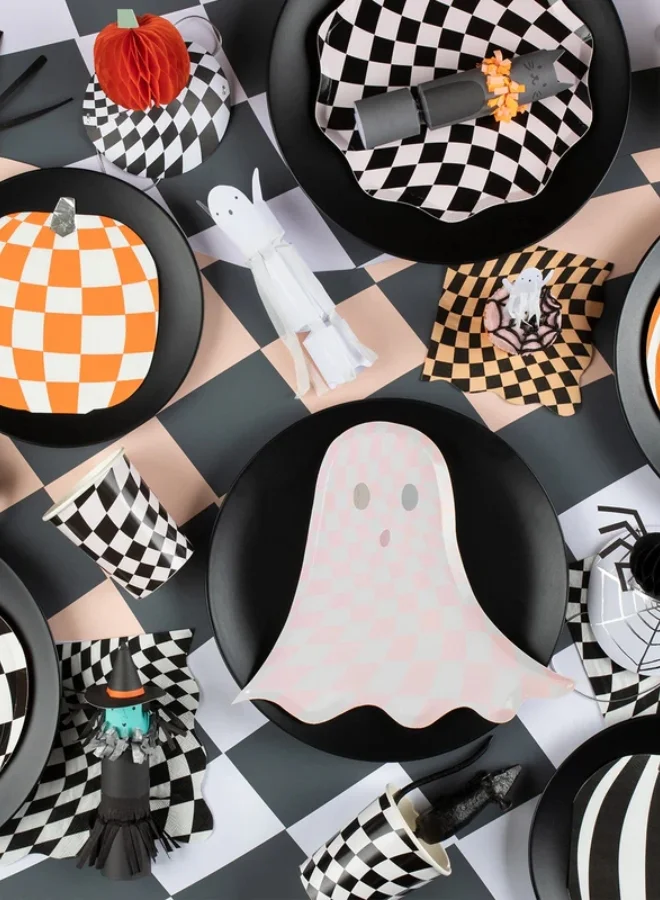 Meri Meri Mod Pattern Pumpkin Plates