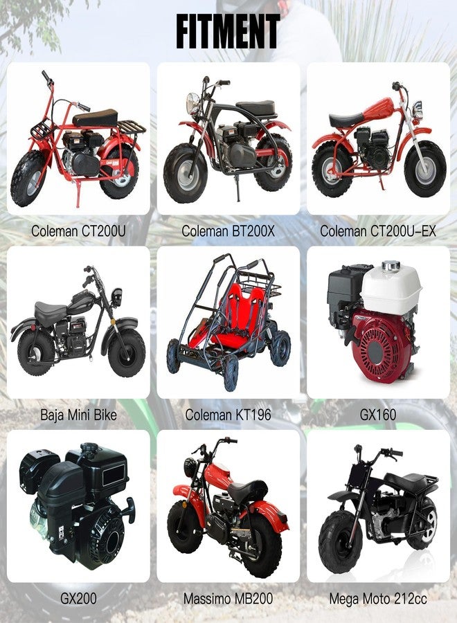 YOXUFA Predator 212 Stage 2 Kit VM22 Racing Carburetor Exhaust Muffler Throttle Assembly for 224cc 196cc Coleman CT200U BT200X Baja MB200 GX160 6.5HP Engine Mini Bike Go Kart High Performance Parts - Image 4