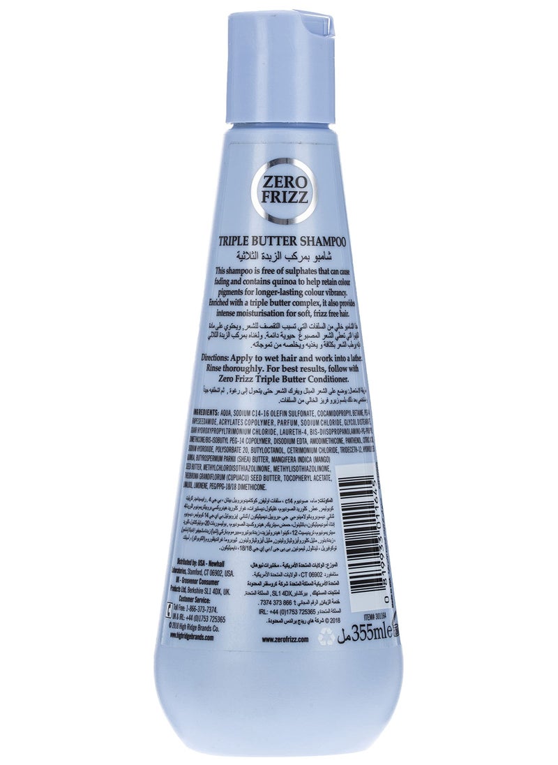 Zero Frizz Triple Butter Shampoo 355 ml  - Image 2