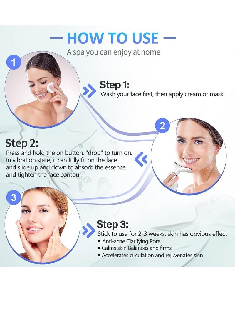 JAJEEK Red Light Therapy for Face – 7 Color LED Skin Rejuvenation Device for Face & Neck, Deplux Neck Tightening & Anti-Aging Treatment, Glossy White Beauty Device - Image 4