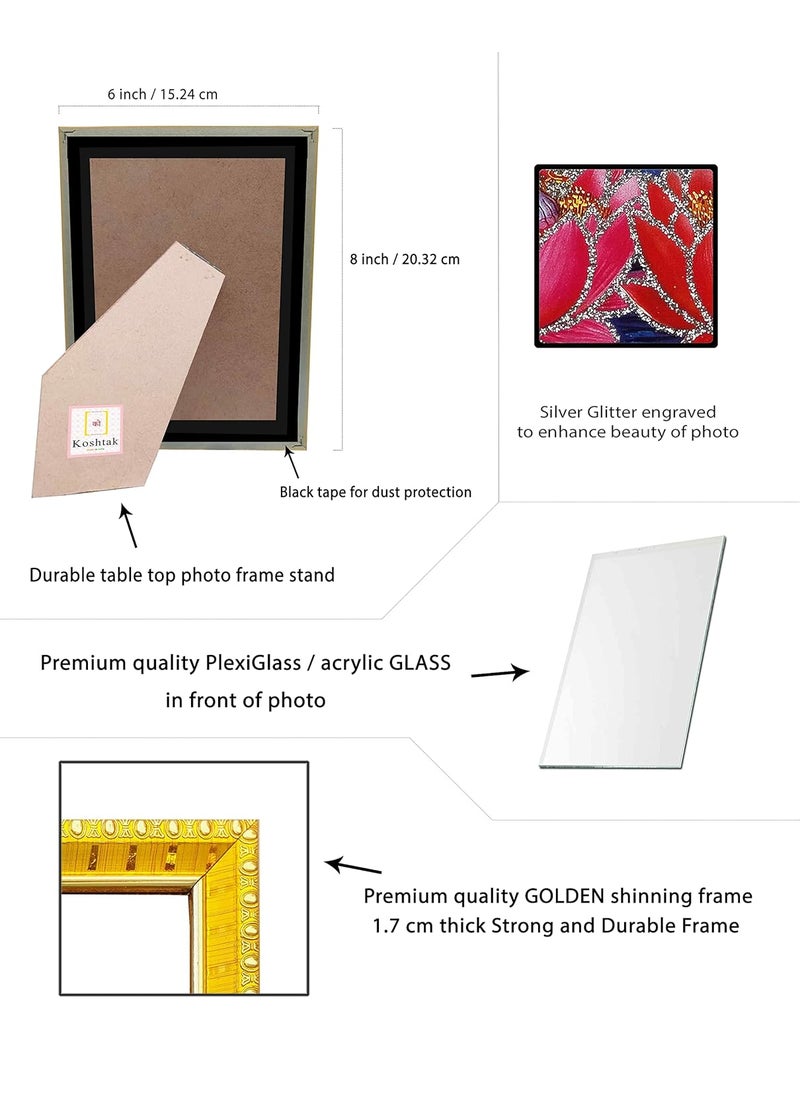 Koshtak Koshtak Shree Guru Govind Singh ji 6 x 8 inch Table top stand photo frame with Unbreakable Glass for temple Worshipgifthome decor Tabletop  - Image 5