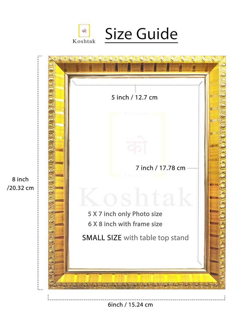 Koshtak Koshtak Shree Guru Govind Singh ji 6 x 8 inch Table top stand photo frame with Unbreakable Glass for temple Worshipgifthome decor Tabletop  - Image 3