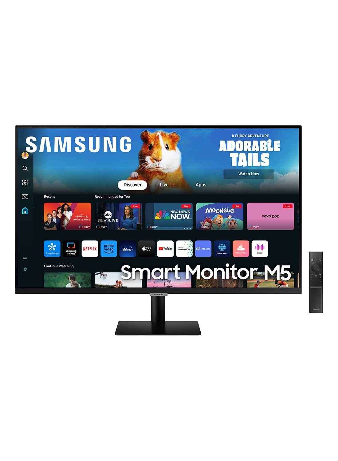 27 inch M5 M50D Smart Monitor FHD VA Display, 60Hz Refresh Rate, 4ms (GtG) Response Time, Wi-Fi & Bluetooth Connectivity, Built-In Speakers, HDR10, 1B Color Support | LS27DM500EMXUE