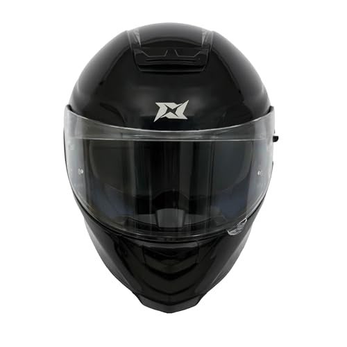 AXXIS FF109BSV Eagle SV Full Face Helmet with Spoiler | Solid A1 Gloss Black | DOT & ECE Certified | Dual Visor | Polycarbonate Shell | Pinlock Ready | Anti-Scratch Treated Visor (L) - Image 4