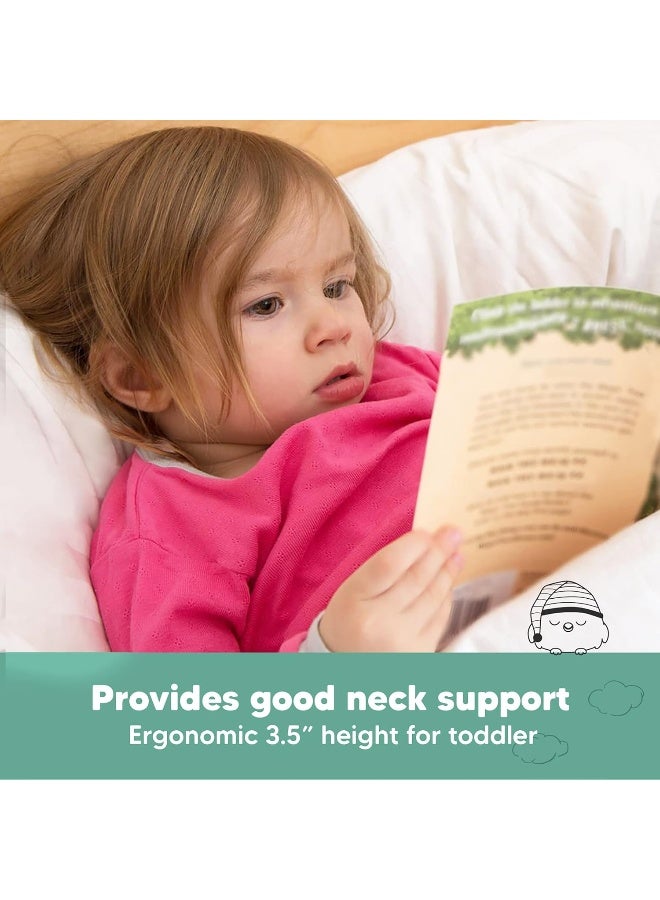 KeaBabies Toddler Pillow with Pillowcase - 13x18 My Little Dreamy Kids Travel Bed Pillows for Sleeping, Organic Cotton Small Pillowcase, Soft & Breathable, Machine Washable, Toddlers 2-5 Years Old (Soft White) - Image 5