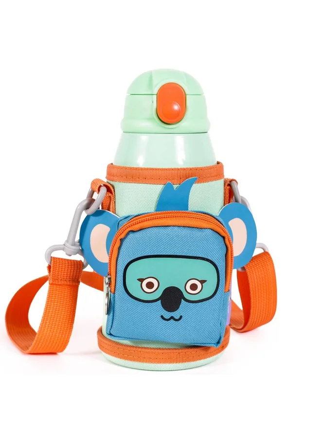 ميلك آند مو زجاجة مياه أطفال ستانلس ستيل من ميلك آند مو مع حقيبة أصدقاء الغابة ٥٥٠ مل