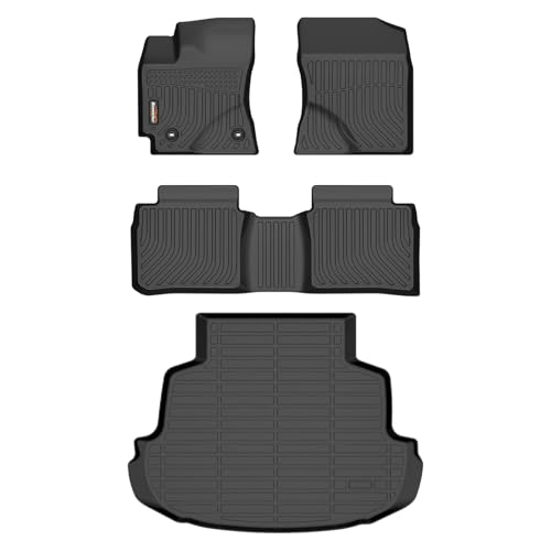 Binmotor-Floor Mats & Cargo Liner Set for Toyota Corolla 2014-2019(Only Sedan), Corolla Cargo Mat Trunk Mat, TPE All Weather Car Floor Mat for Toyota Corolla Trunk Liner Floor Liners Accrssories Mats - Image 1